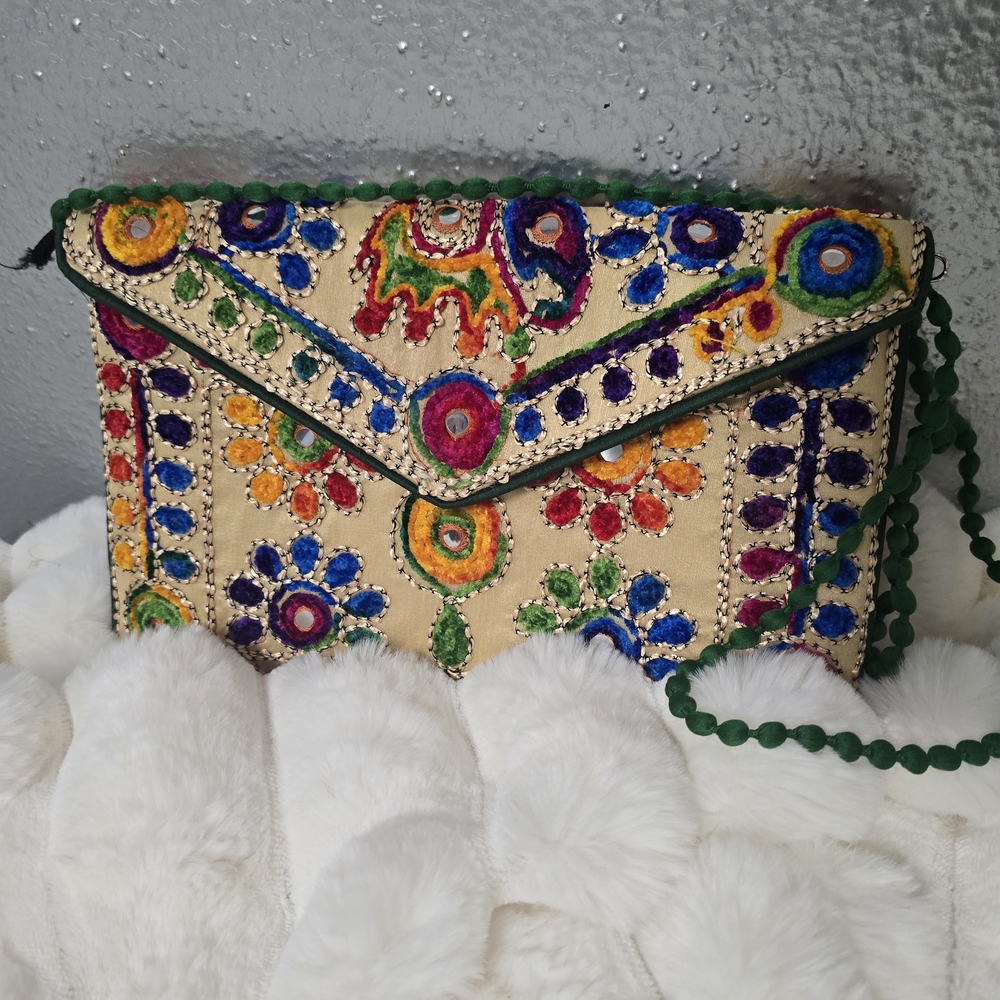 Embroidered Multicolor Women's Bag